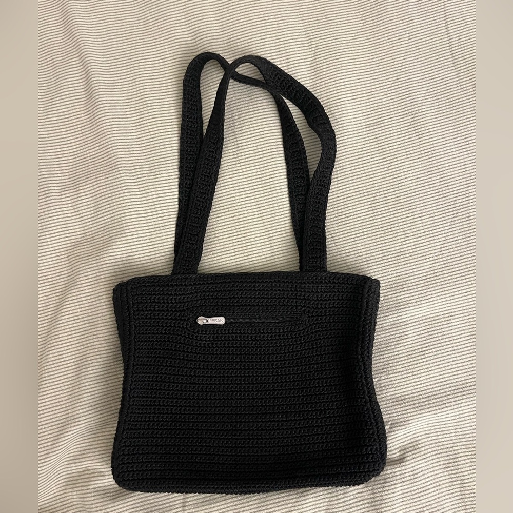 The Sak Black Crochet Shoulder Bag NWOT